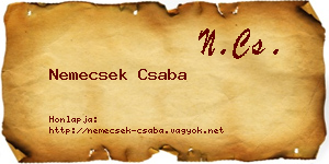 Nemecsek Csaba névjegykártya