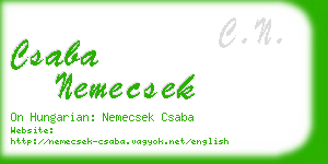 csaba nemecsek business card